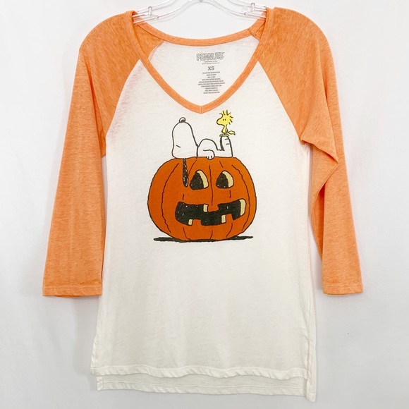 Peanuts Tops - Halloween Peanuts Snoopy Pumpkin T Shirt